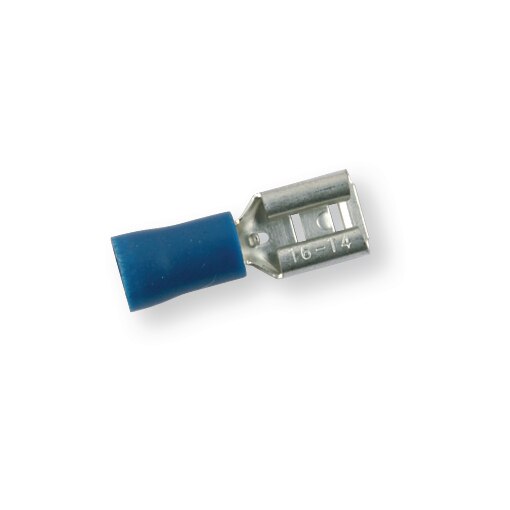 Isolierter Verbinder 3313 blau, 6,3x0,8, 1,5-2,5 mm²